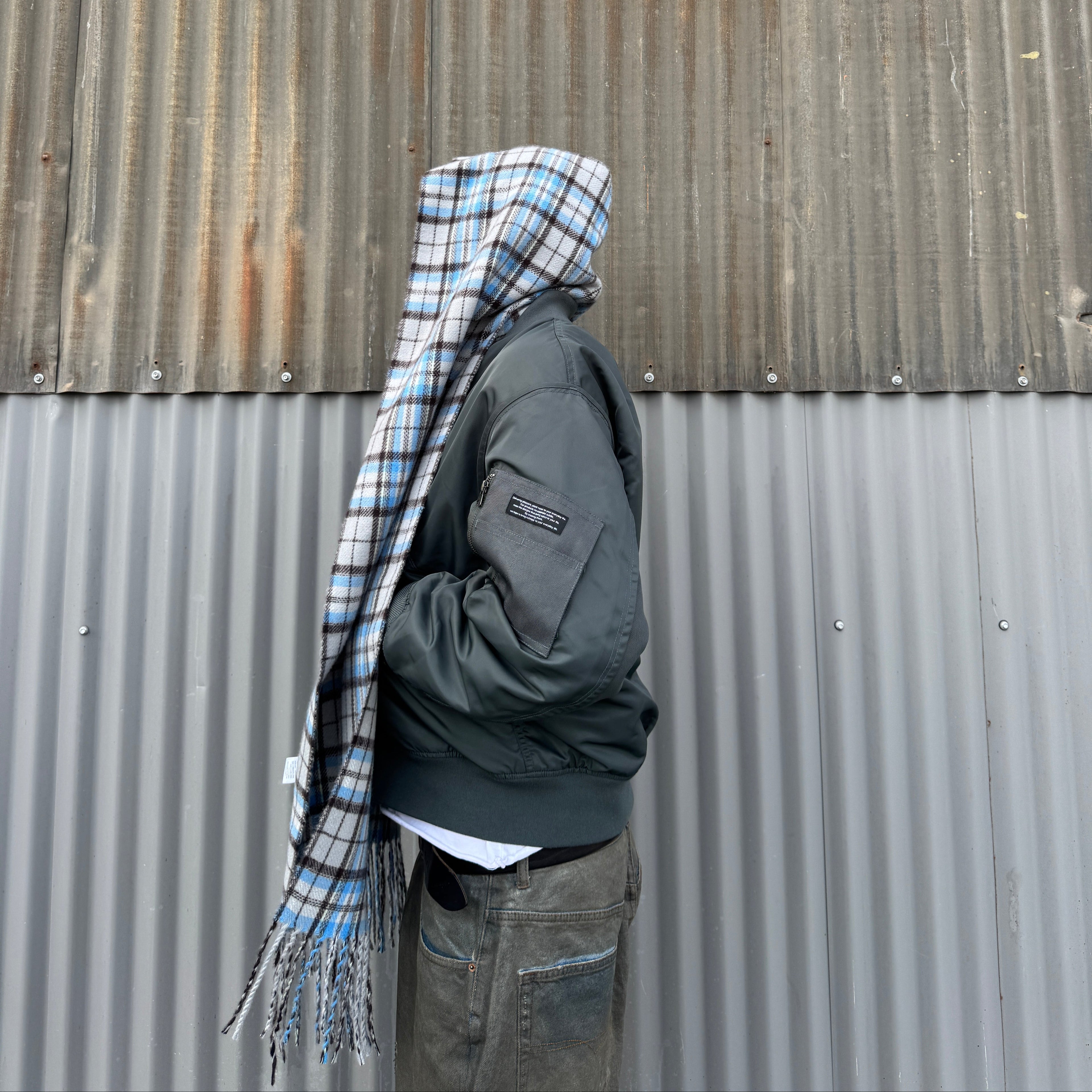 HYBRID SCARF [BENJAMIN BLUE]